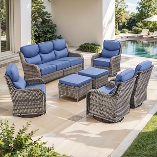 Outdoor Sofa with 6-Inch Thick Cushions Furniture for Porch
