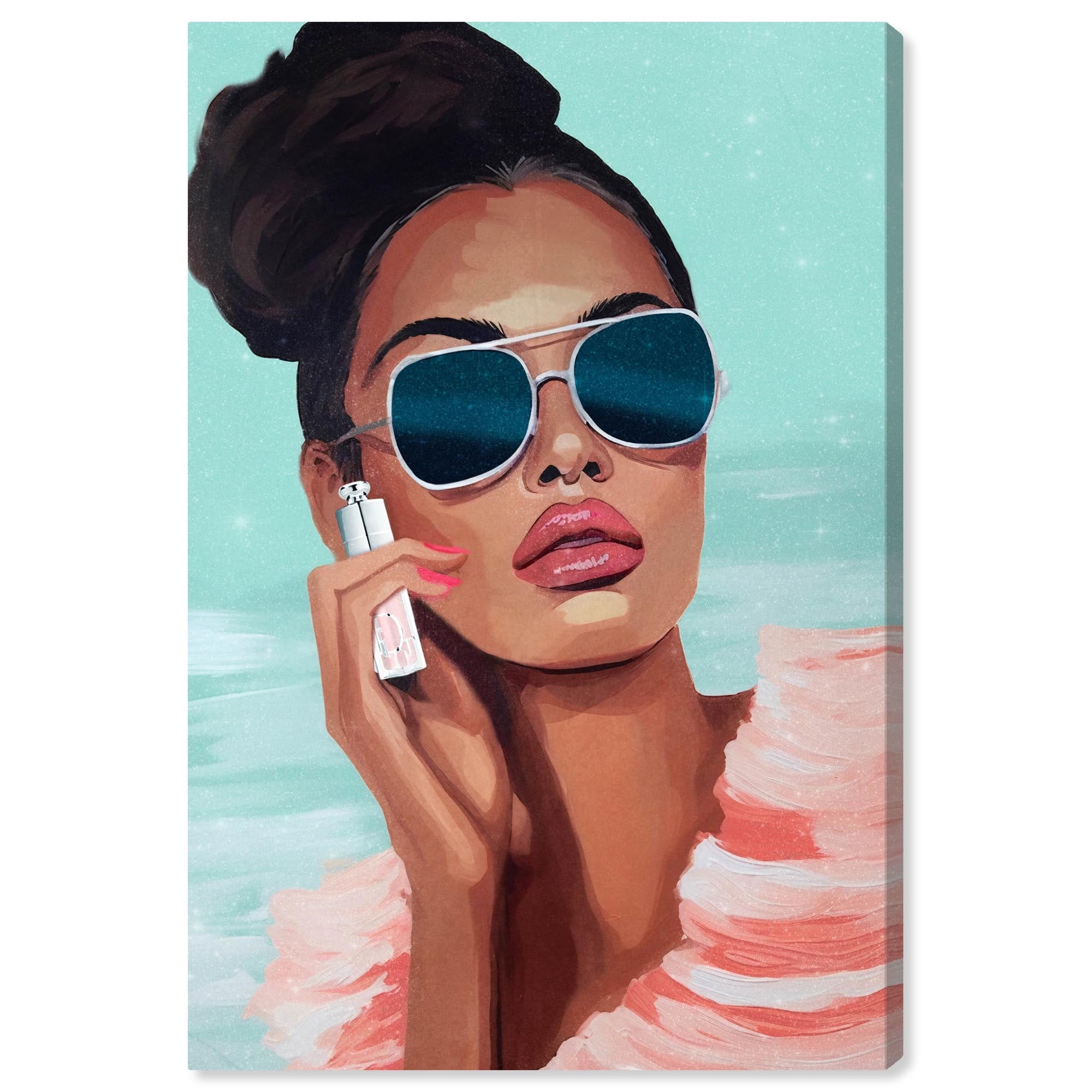 Pink is Her Color Canvas Retro Glam Art Prints by Art Remedy, Gallery Wrapped