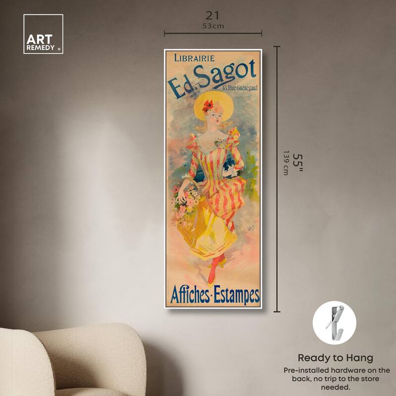 Bookstore Ed Sagot Panoramic Canvas by Art Remedy