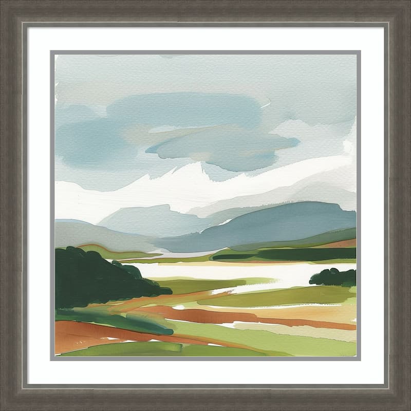 Sky and Earth by Tradelink inhouse artist Wood Framed Wall Art Print - Domus Dark Silver