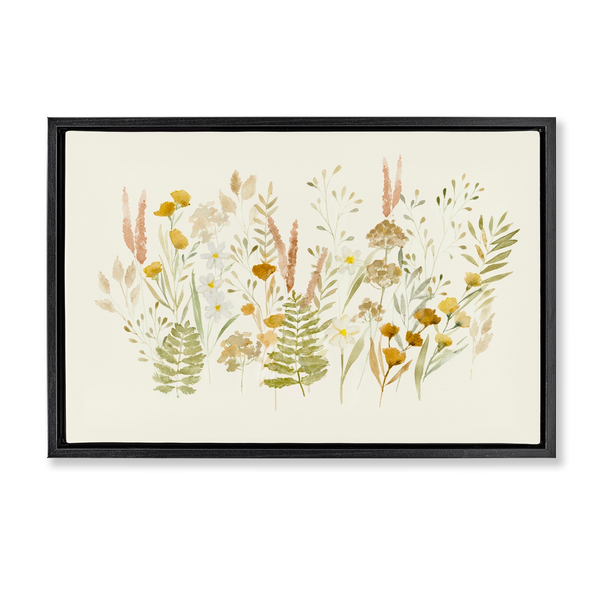 Stupell Wild Cottage Blooms Framed Floater Canvas Wall Art Design By Hannah Dawson