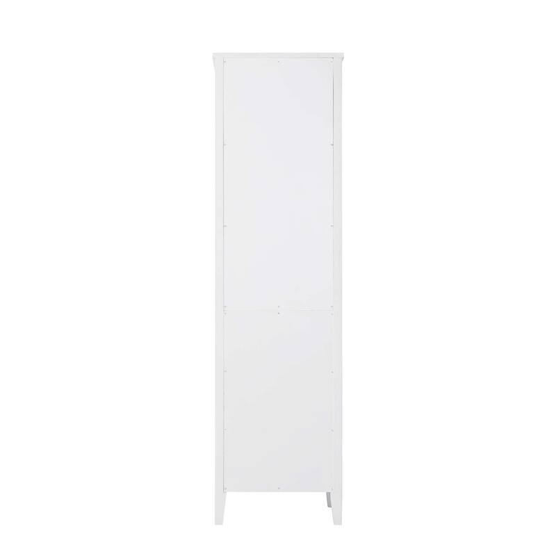 Laura 16-28 Inch Bath Storage Glass Cabinet