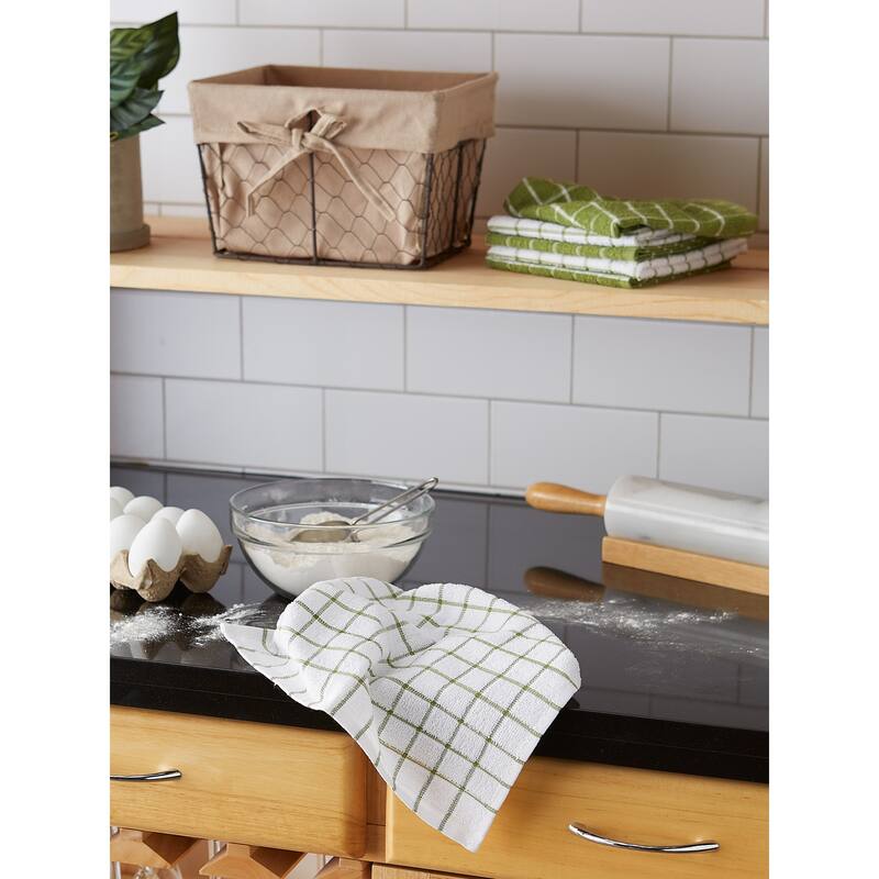DII Artichoke Combo Windowpane Dishcloth (Set of 6)