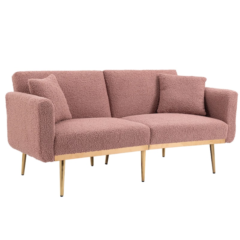Velvet Sofa , Accent sofa .loveseat sofa with metal feet