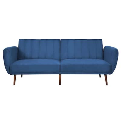 Modern ScandinavianLinen Upholstered Sofa Bed with Wooden Legs