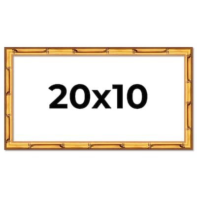 20x10 Frame Gold Bamboo Picture Frame - Complete Modern Photo Frame