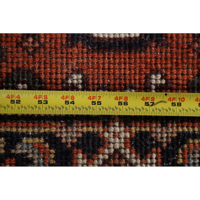 Heriz Serapi Indian Runner Ivory Rug Wool Hand-knotted - 2'7" x 10'1"