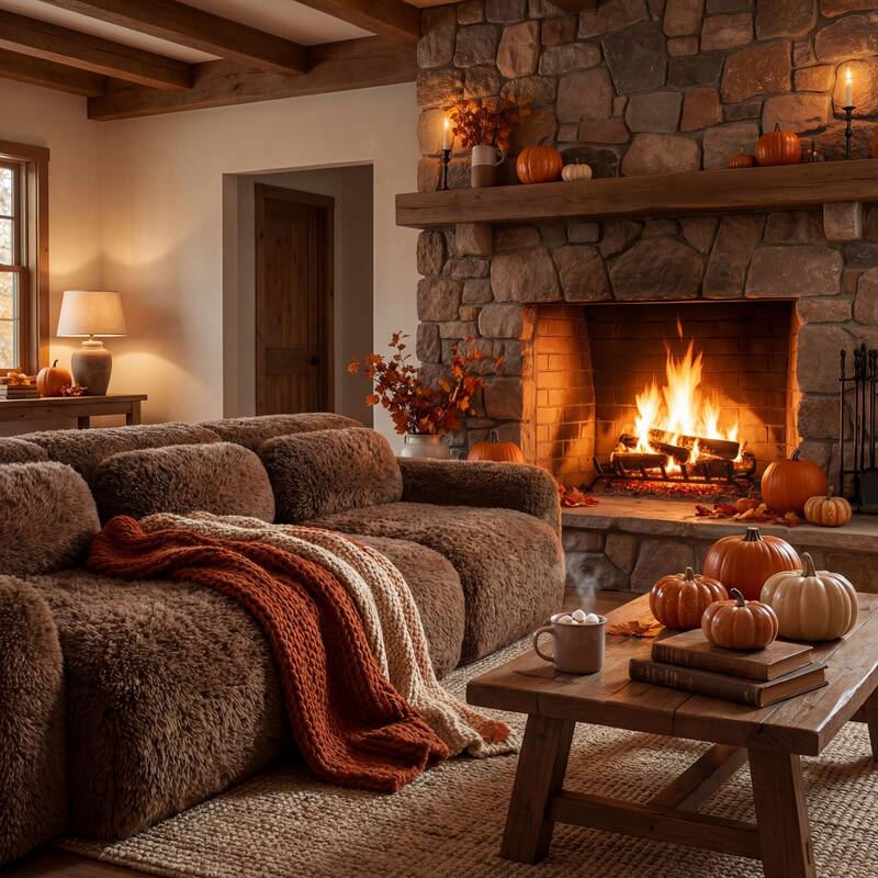 Homy Casa Chocolate Plush Fabric Non-Slip Modular Floor Sofa Sectional - 9' x 12' - Choco3