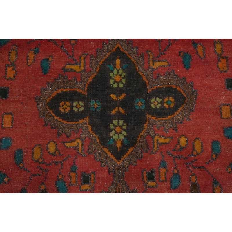 Hand Knotted Oriental 100% Wool Carpet Traditional Medallion Oranges & Rust Tabriz Area Rug - 4' 9'' X 3' 0''