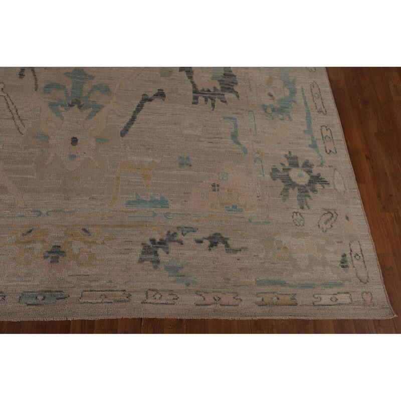 Vegetable Dye Oushak Oriental Area Rug Hand-Knotted Wool Carpet - 8'5"x 10'0"