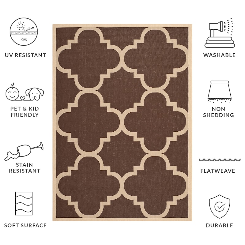 SAFAVIEH Courtyard Hafiza Indoor/ Outdoor Waterproof Patio Backyard Rug