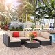 preview thumbnail 1 of 10, Outdoor Furniture 7-Piece Wicker Sofa Set by Havenside Home