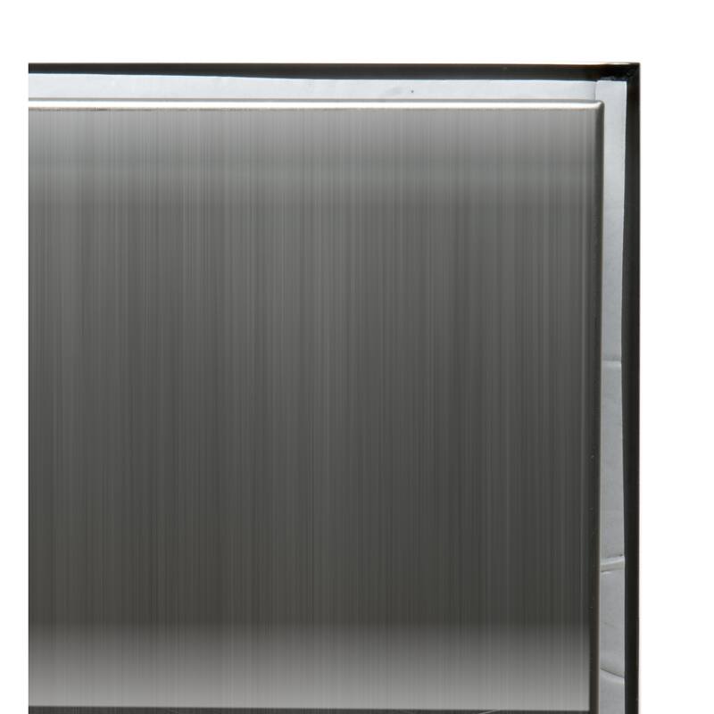 ALFI brand 12 x 12 Brushed Stainless Steel Square Single Shelf Bath Shower Niche - Grey