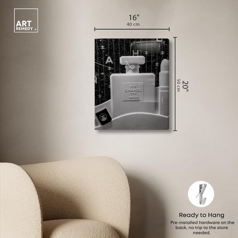 Sculptural Number 5 Canvas by Art Remedy, Gallery Wrapped