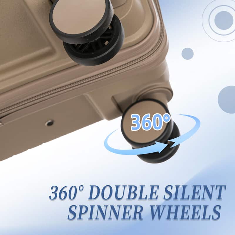 20/24/28" PP Material 3 Piece Carry on Luggage Sets w/Spinner Wheels