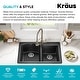 preview thumbnail 4 of 42, KRAUS Forteza Granite 33 inch 60/40 Undermount Drop-in Kitchen Sink
