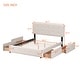 preview thumbnail 21 of 40, Queen Size Murphy Bed Wall Bed with Drawer and a set of Sockets & USB Ports, Pulley Structure Design for Kids Teens Adults