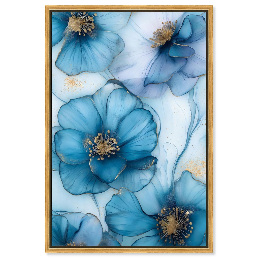 Gilded Cyanescence Canvas by Art Remedy