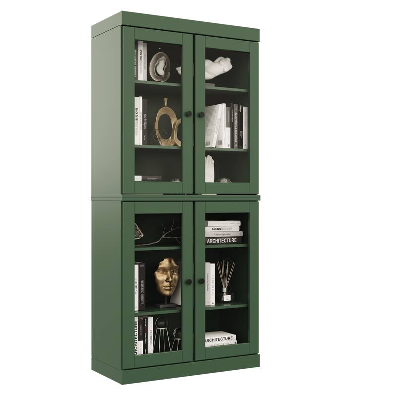 100% Solid Wood 6-Shelf Bookcase with Optional Doors by Palace Imports