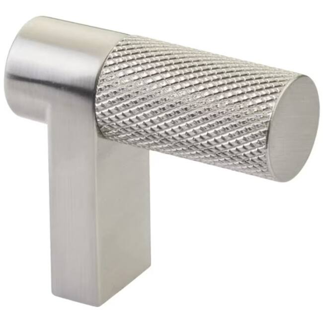 Emtek 86658.REC.KN Knurled 1-1/2" Long Finger Cabinet Pull with