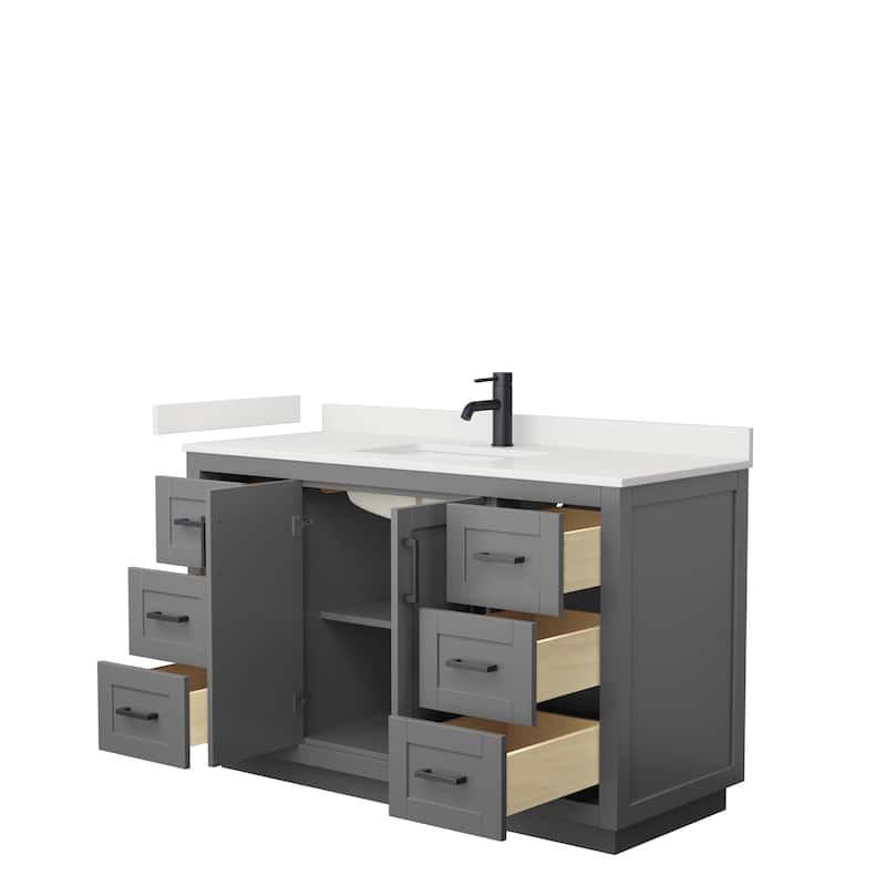 Miranda 54-inch Single Vanity, Quartz Top