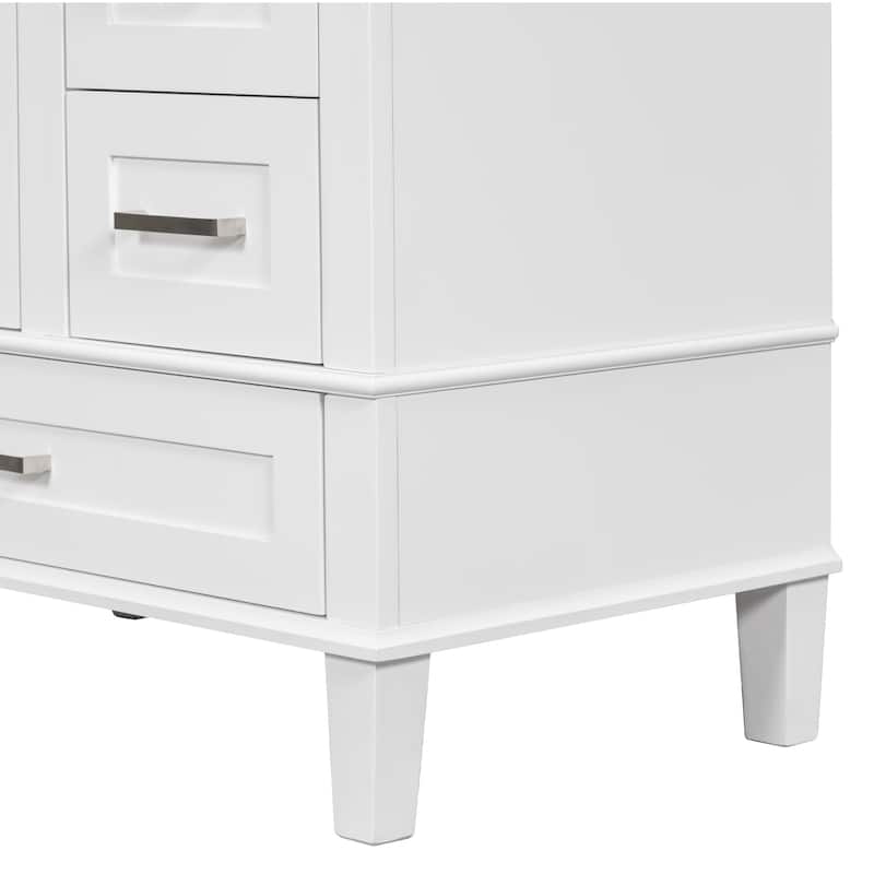 30 Inch Freestanding Bathroom Vanity Set with Integrated Ceramic Sink