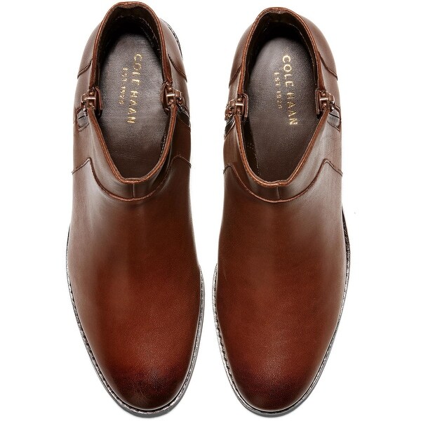 Cole haan brown leather boots clearance