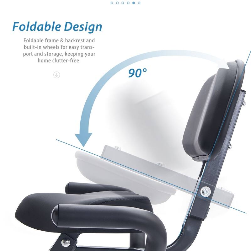Folding Exercise Bike, Fitness Upright and Recumbent X-Bike with 10-Level Adjustable Resistance - N/A
