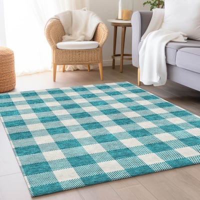 Premium Washable Super Soft Plaid Mayfield Rug