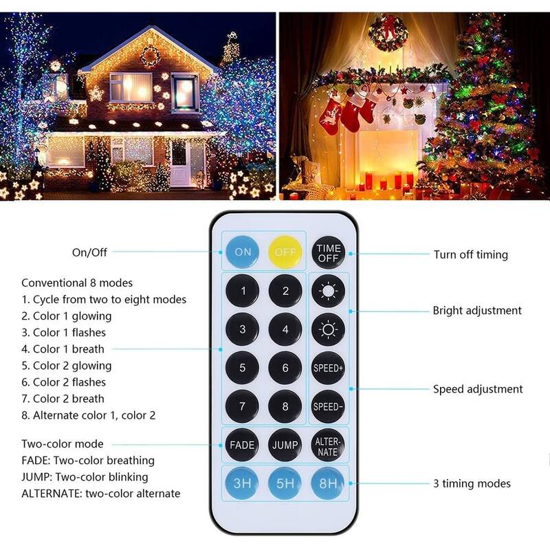 Window Curtain String Lights,300 LED 11 Lighting Modes - 9.8x9.8 FT