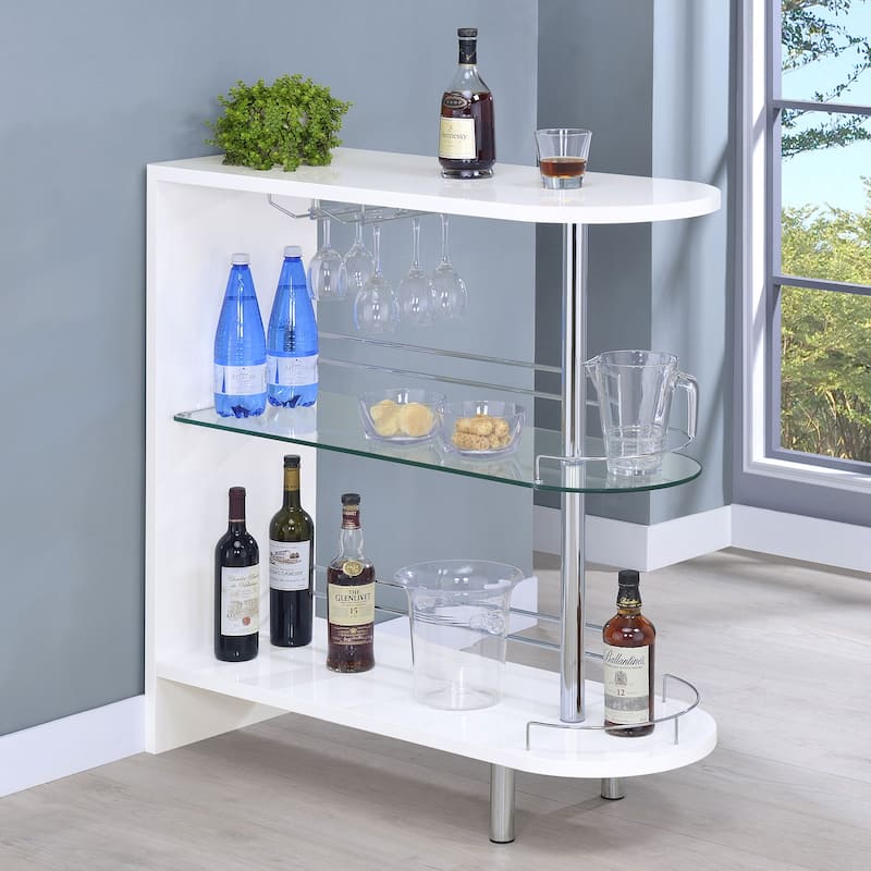 Adolfo Rectangular 2-tier Home Bar Table