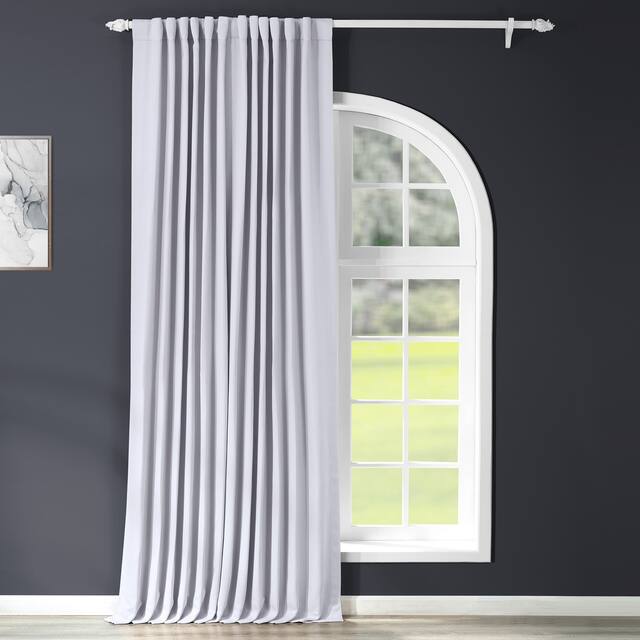 Exclusive Fabrics Extra Wide 120- Inch Thermal Room Darkening Curtain (1 Panel) - 100 x 120 - Fog Grey
