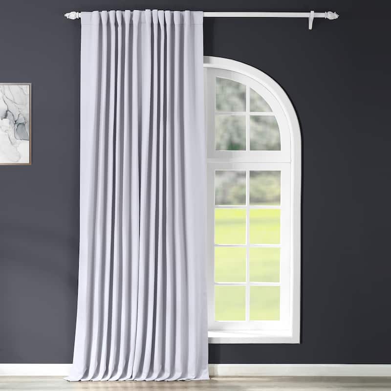 Exclusive Fabrics Extra Wide 96-Inch Room Darkening Curtain (1 Panel) - 100 X 96 - Fog Grey