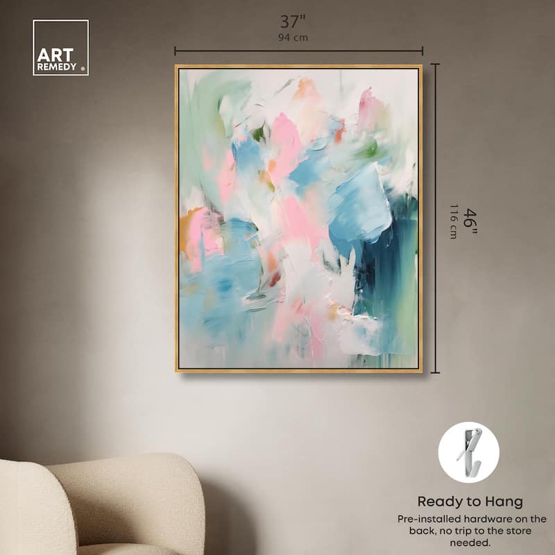 Neon Breeze I Canvas by Art Remedy