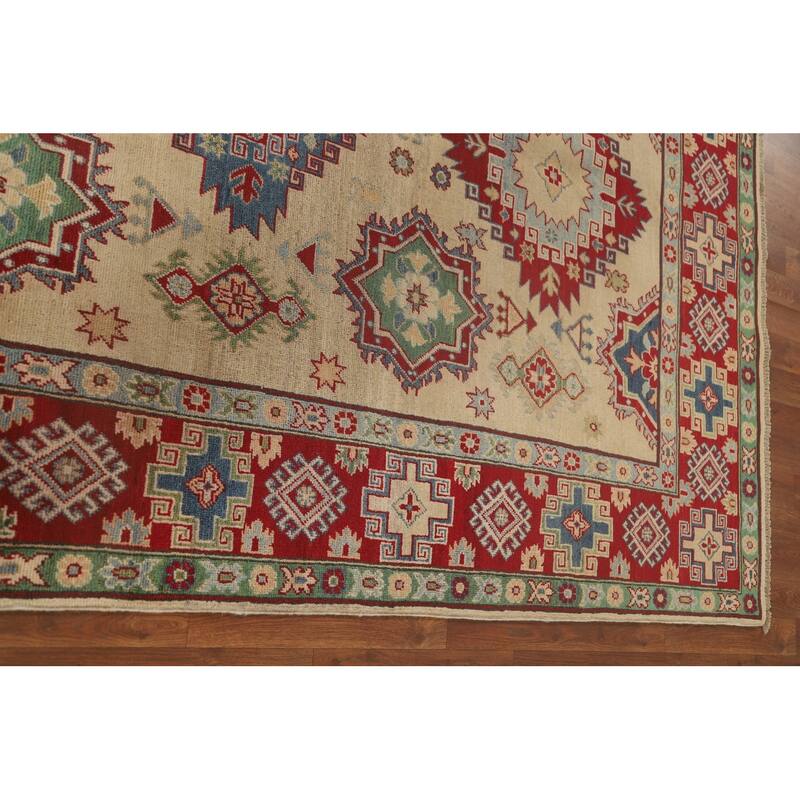 Kazak Oriental Area Rug Hand-Knotted Wool Carpet - 5'8" x 8'8"