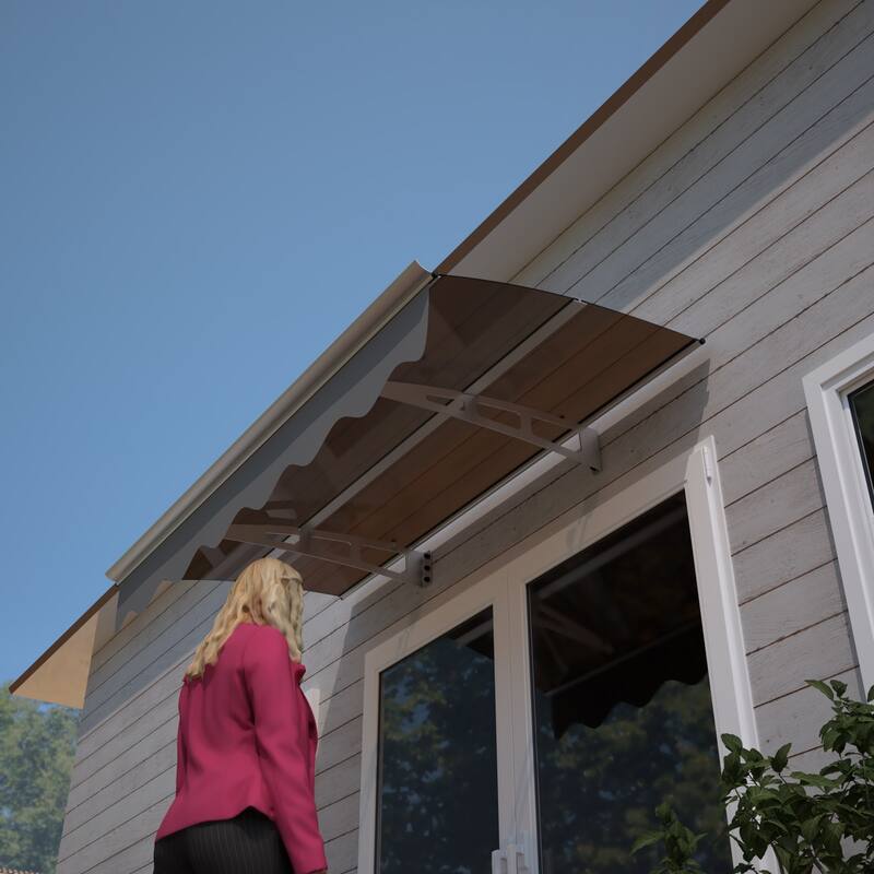 Wall-mounted window and door awnings for wooden wall rooms