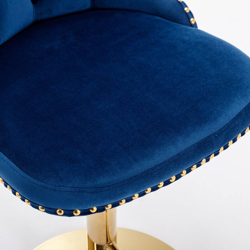 Modern Upholstered Bar Stools with Backs Comfortable Tufted for Home Pub and Kitchen Island,Set of 2
