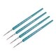 preview thumbnail 1 of 4, Detailing Paint Brush 0.39" Bristle Length with Blue Wood Handle 4Pcs