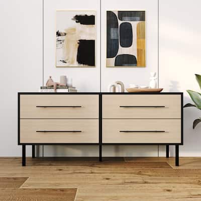 CraftPorch Transitional 4-Drawers Wooden Dresser