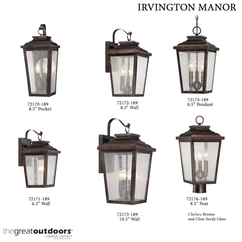 The Great Outdoors 1 Light Outdoor Wall Sconce from the Irvington