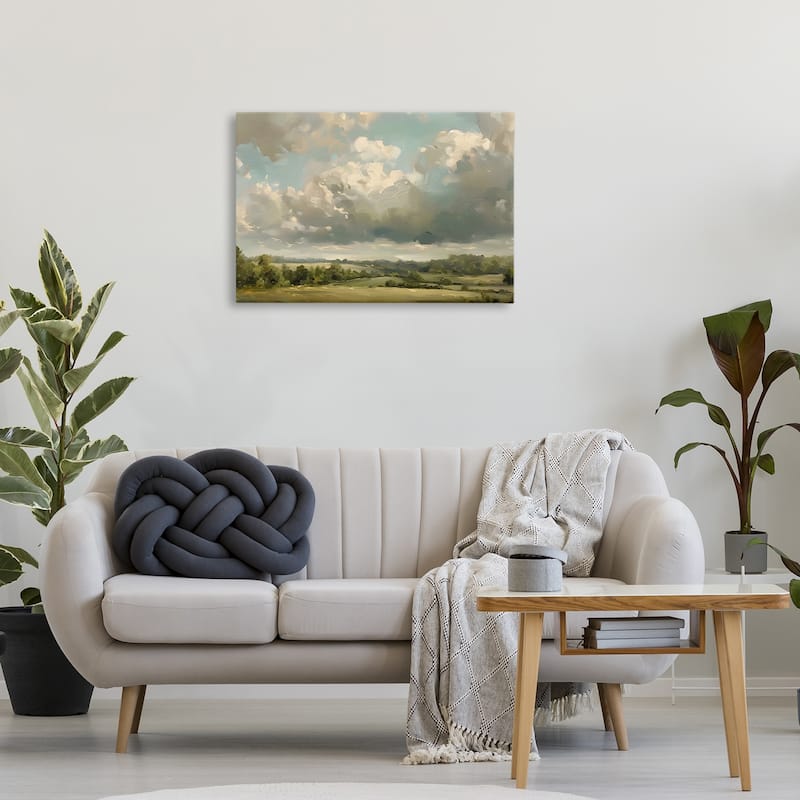 Stupell Sunlit Clouds over Countryside Canvas Wall Art Design By LSR Creative Studio