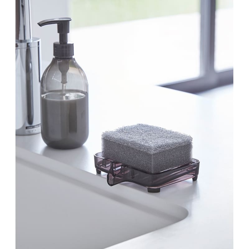 Yamazaki Home Self-Draining Soap Tray, Acrylic - L 3.94 x W 4.33 x H 0.87 inches