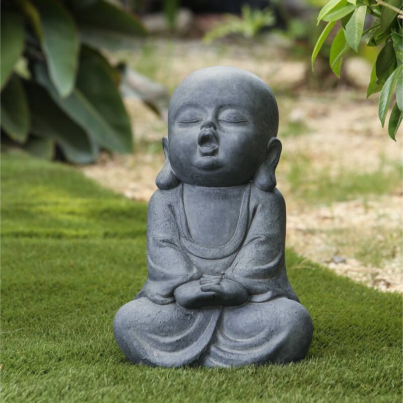 Meditating Buddha Monk Garden Statue