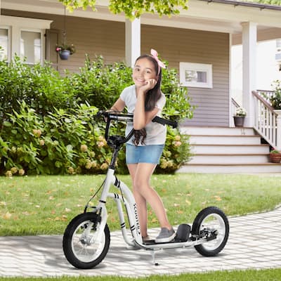 Children’s Scooter with Adjustable Height and Rubber Inflatable Wheels for Indoor or Outdoor Fun