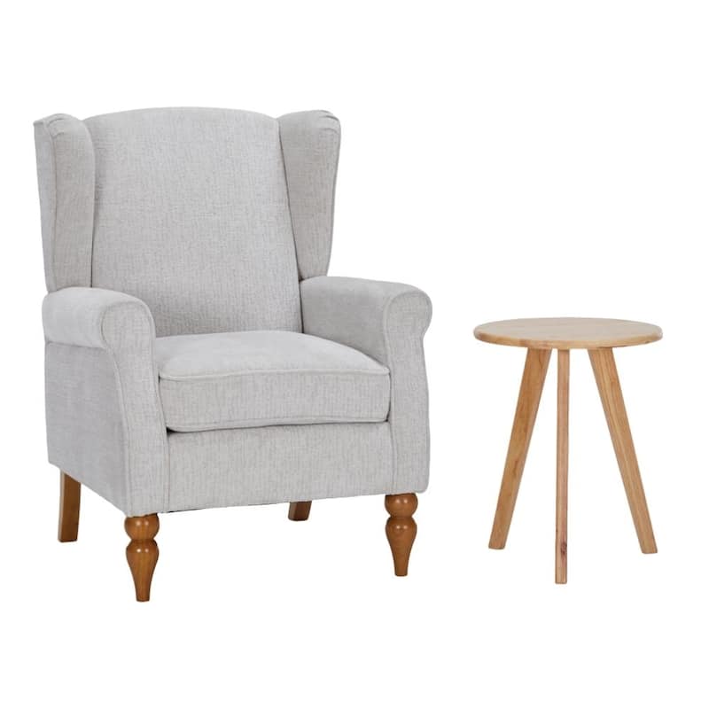 Arm Chairs Wingback Chairs with Solid Wood Coffee Table, Reading Chair