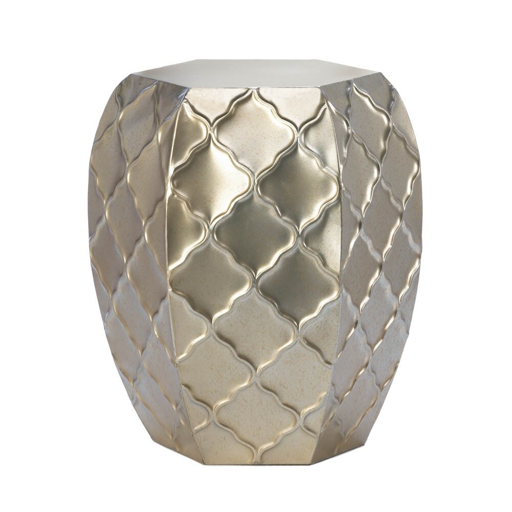 Gqg Quatrefoil Design Metal Stool Home Decorative Sitting Accent Side Tables Home Locomotion (849179021429)