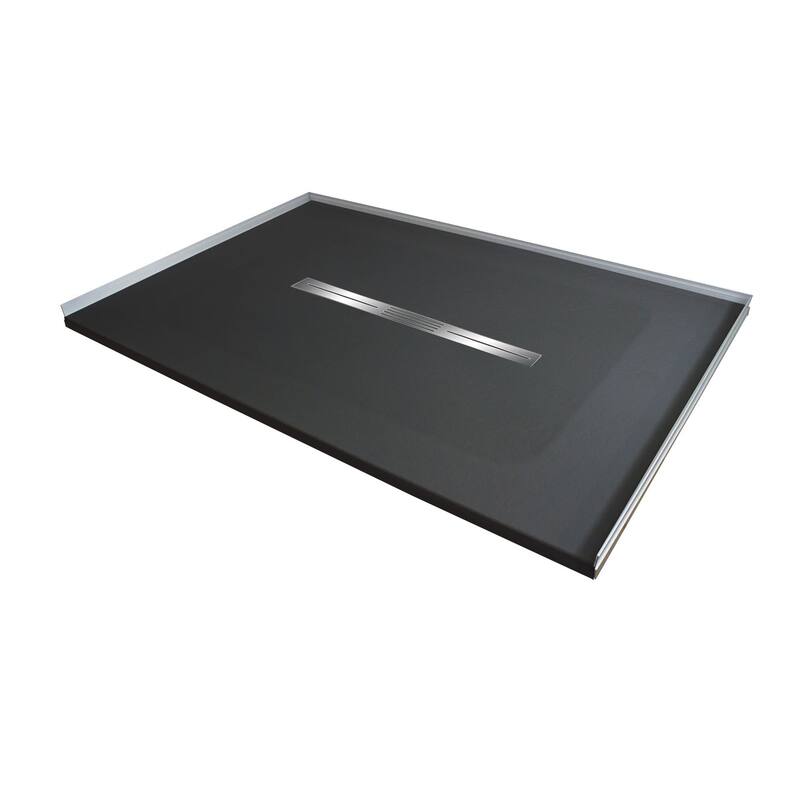 Transolid FZS4836C 47-3/16" x 35-1/2" Rectangular Shower Base with - Black