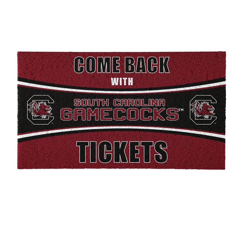 University of South Carolina 28 in. x 16 in. PVC "Come Back With Tickets" Trapper Door Mat