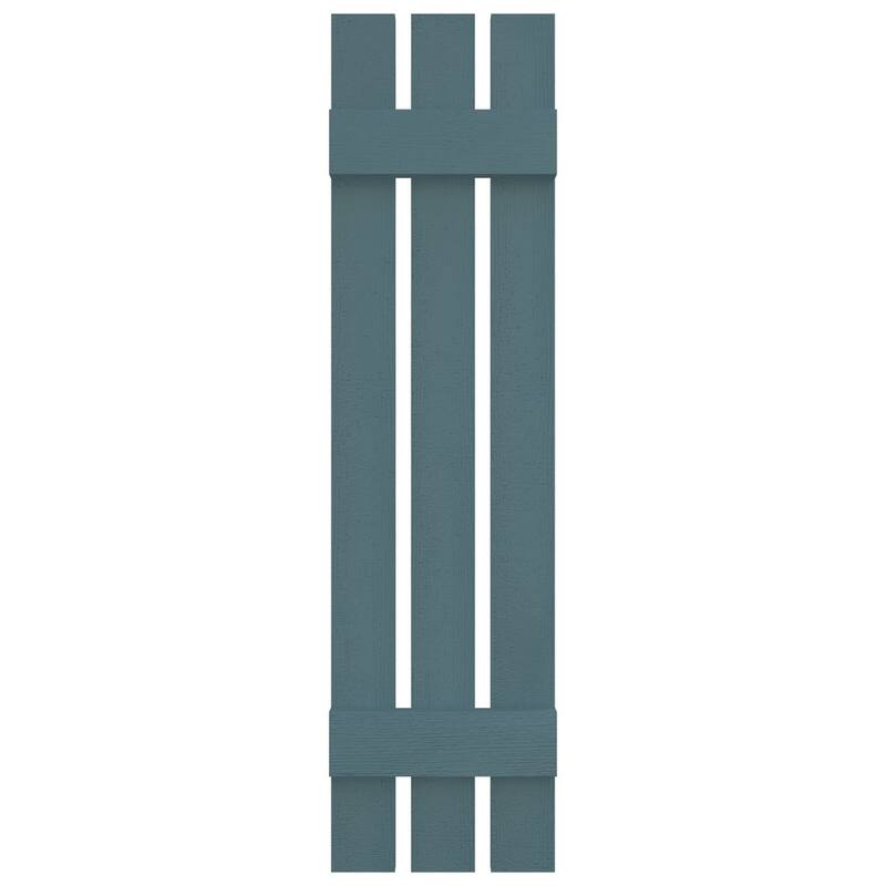Builders Edge, Standard Three Board Spaced, Board-n-Batten Shutters, Includes Matching Installation Spikes (Per Pair)