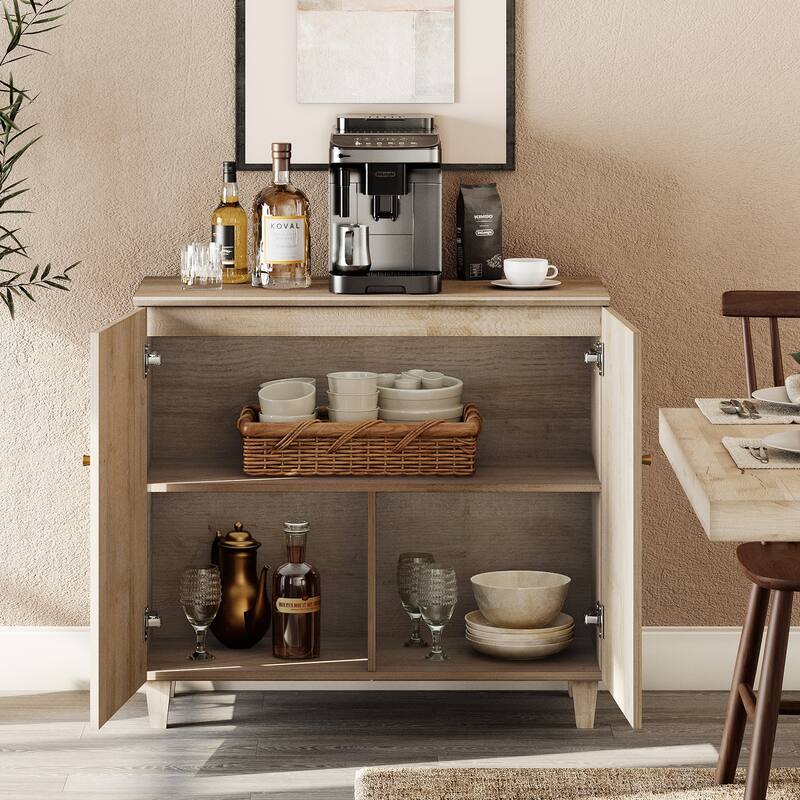 Sideboards Buffet Cabinets with Doors for Dining Room, 32.4"H